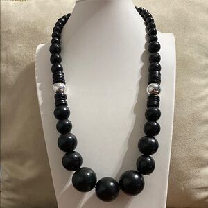 5 for $15 Black silver Beaded Necklace